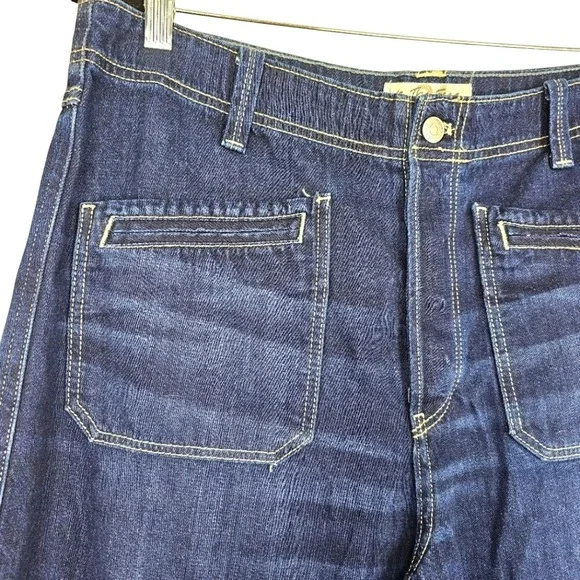 We The Free Wide Leg Women's Jeans Dark Wash Size 31 - Picture 7 of 10